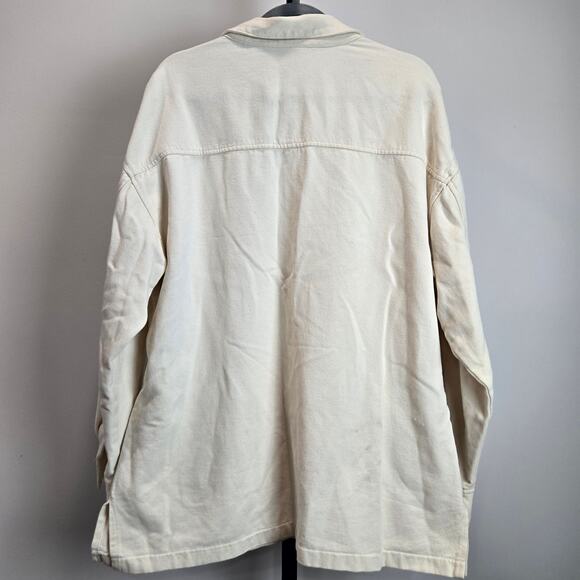 WEK the World Vintage Boho Shirt Jacket Oversized Lace Pockets Floral USA Made - Picture 5 of 8